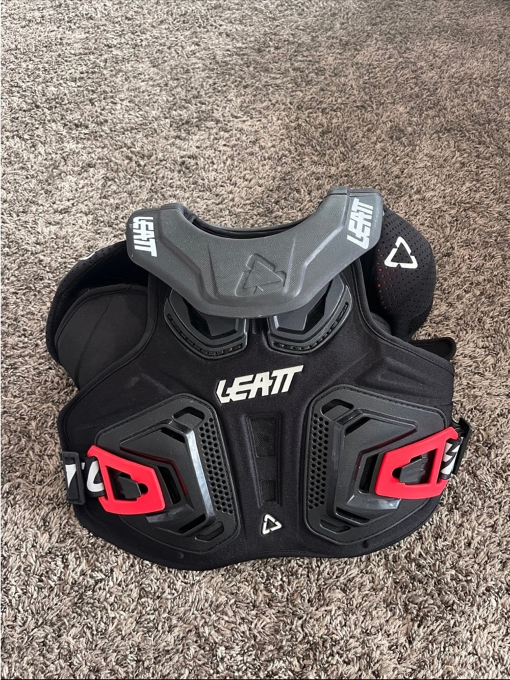 Leatt Fusion 2.0 Junior Neck & Torso Protector Youth Motocross Chest Armor Black